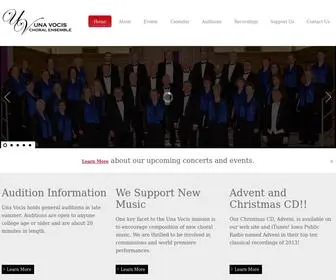 Unavocis.org(Una Vocis Choral Ensemble) Screenshot