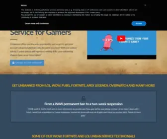 Unbanster.com(Professional Gaming Account Unban Service) Screenshot