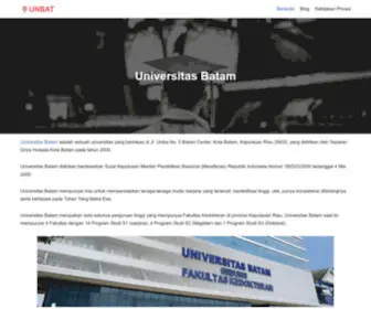 Unbat.ac.id(Universitas Batam Kepulauan Riau) Screenshot