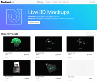 Unbleach.net(Professional Live 3D Mockups) Screenshot