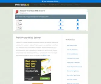 Unblock123.com Screenshot