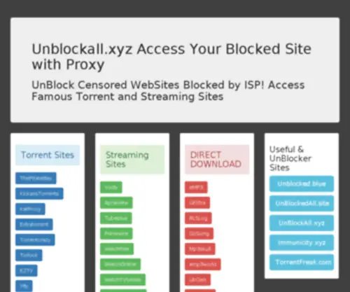 Unblockall.xyz(Unblockall) Screenshot