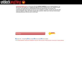 Unblockanything.com(Unblock Websites) Screenshot