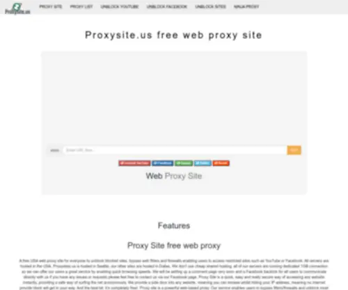 Unblocksites.xyz(Free Web Proxy Site to Unblock Blocked Sites) Screenshot