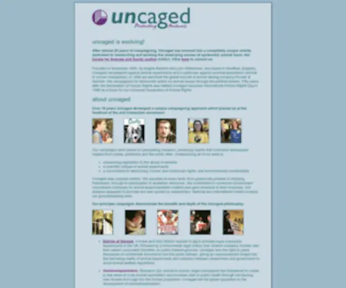 Uncaged.co.uk Screenshot