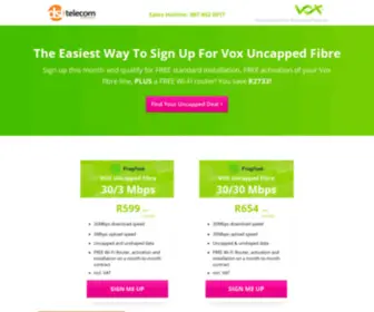 Uncappedfibre.co.za(Vox Uncapped Fibre) Screenshot