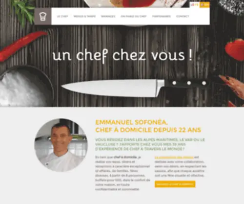 Unchefchezvous.com(Chef à domicile à Cannes et la Côte d'Azur) Screenshot