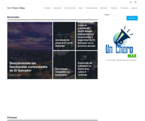 Uncheromas.com(Noticias de El Salvador) Screenshot