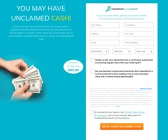 Unclaimed-Moneysearch.com(Unclaimed Money) Screenshot