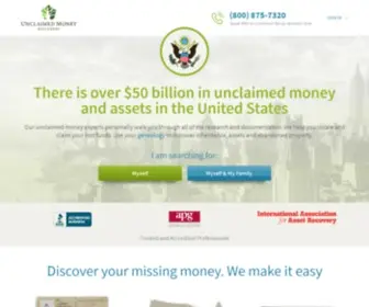 Unclaimedmoneydiscovery.com(Find your unclaimed money FREE) Screenshot