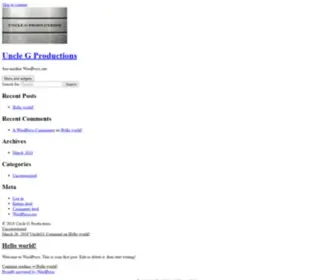 Unclegproductions.com(Just another WordPress site) Screenshot