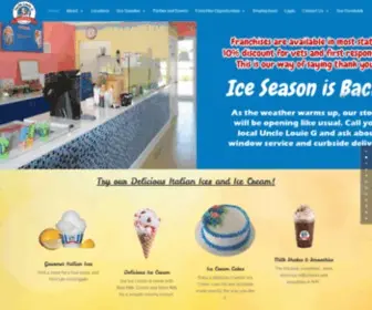 Unclelouiegee.com(The Best Gourmet Italian Ices & Ice Cream in America) Screenshot