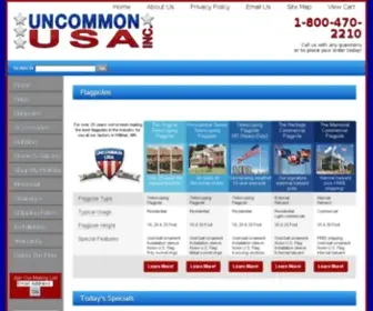 Uncommonflagpoles.com(Telescoping Flagpoles) Screenshot