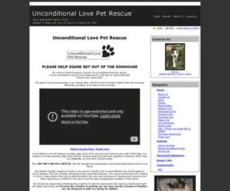 Unconditionallovepetrescue.org(`Website for organization helping pets and owners) Screenshot