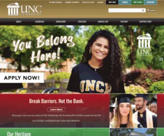 UNCP.edu(The University of North Carolina at Pembroke) Screenshot