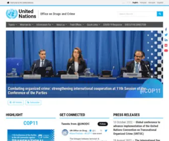 UNDCP.org(United Nations Office on Drugs and Crime) Screenshot