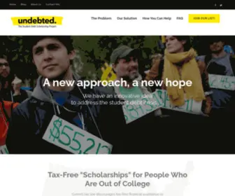 Undebted.org(Static Front Page) Screenshot