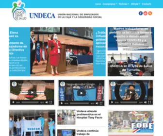 Undeca.cr(Unión Nacional de Empleados de la Caja y la Seguridad Social) Screenshot