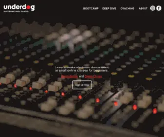 Underdogmusicschool.com(Underdog Electronic Music School) Screenshot