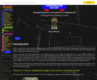 Underground-History.co.uk(London Underground History) Screenshot