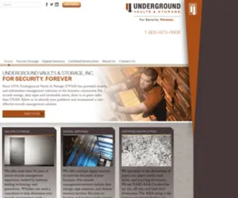 Undergroundvaults.com(Storage, Shredding, Technology, & Event Services) Screenshot