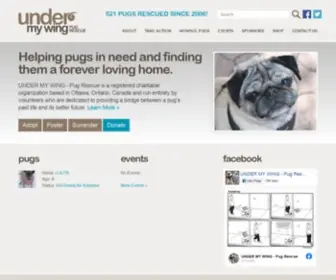 Undermywingpugrescue.com(Under My Wing Pug Rescue) Screenshot