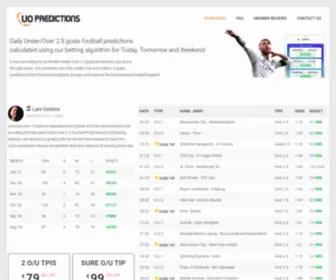 Underoverpredictions.com(Daily Under/Over 2.5 goals Football Predictions) Screenshot