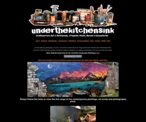 Underthekitchensink.com(Art gallery of Affordable) Screenshot