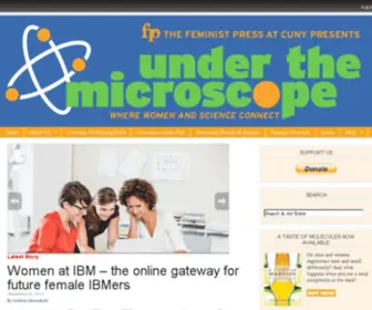 Underthemicroscope.com(Where Women and Science Connect) Screenshot