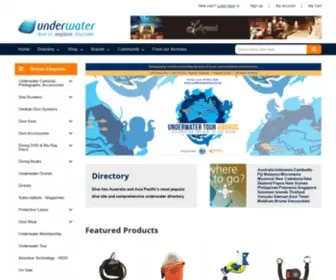 Underwater.com.au(Scuba diving portal for Australia Oceania & Asia Pacific and the Australasia's best dive site) Screenshot