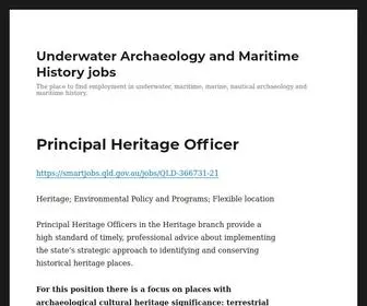 Underwaterarchaeologyjobs.com(The place to find employment in underwater) Screenshot