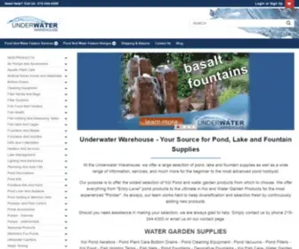 Underwaterwarehouse.com(Water Garden & Pond Supplies Store) Screenshot