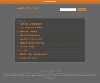 Undici28.com(Undici 28) Screenshot