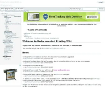 UndocPrint.org(Undocumented Printing Wiki) Screenshot