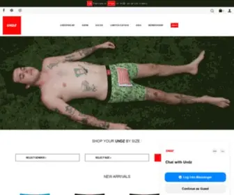 UNDZ.org(Crazy Affordable Underwear and Apparel) Screenshot