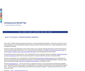Unemployment-Tips.com(How to collect unemployment benefits when eligibility) Screenshot