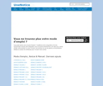 Unenotice.fr(Recherche de votre mode d'emploi) Screenshot