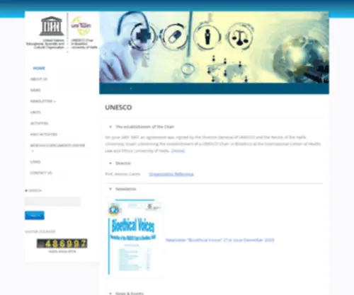 Unesco-Chair-Bioethics.org(International Chair in Bioethics) Screenshot