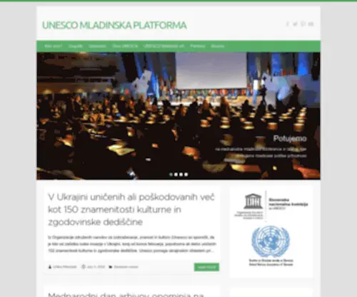 Unesco-Mladi.si(UNESCO MLADINSKA PLATFORMA) Screenshot