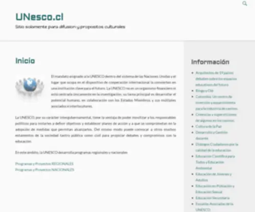 Unesco.cl(Sitio solamente para difusion y propositos culturales) Screenshot