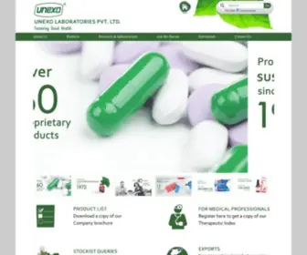 Unexopharma.com(Unexo Laboratories) Screenshot