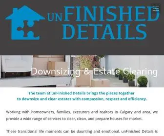 Unfinisheddetails.ca(Estate Clearing Calgary) Screenshot