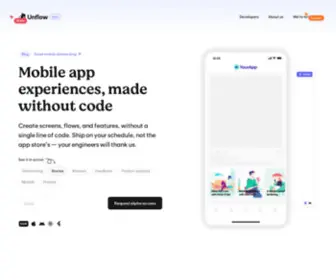 Unflow.com(Mobile app experiences) Screenshot