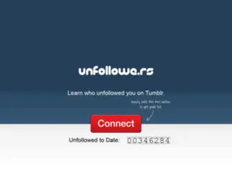 Unfollowe.rs(Learn who unfollowed you on Tumblr) Screenshot