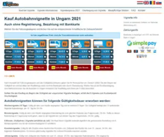 Ungarn-Vignette.eu(Kauf Autobahnvignette in Ungarn 2022) Screenshot