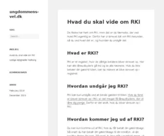 Ungdommens-Vel.dk(Ungdommens Vel) Screenshot