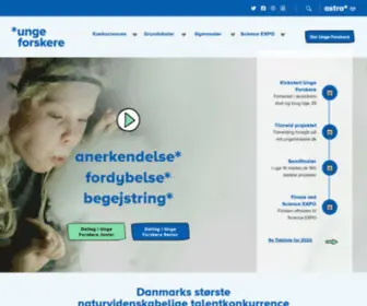 Ungeforskere.dk(Unge forskere naturvidenskabelig talentkonkurrence) Screenshot