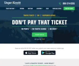 Ungerandkowitt.com(Traffic Ticket Attorney Florida) Screenshot