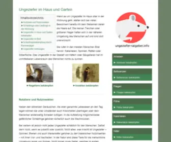 Ungeziefer-Ratgeber.info(Ungeziefer im Haus und Garten bekämpfen) Screenshot