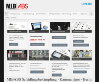 Ungezieferabwehr.de(MIBABS Schädlingsbekämpfung Berlin) Screenshot